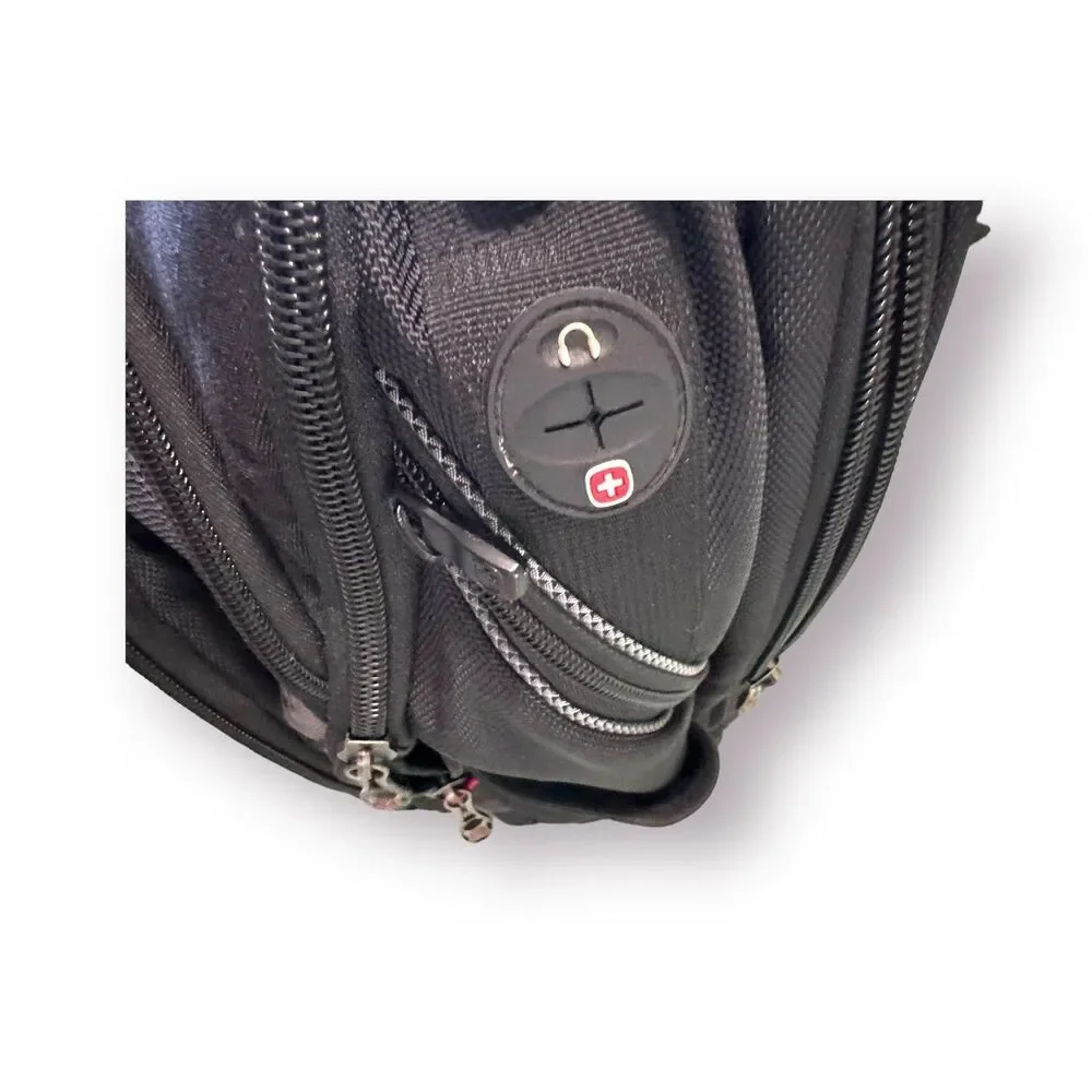 Swiss Gear Wenger Shock Absorbing‎ Laptop Padded Backpack Large Black Gray